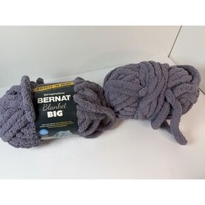 Yarnspirations Bernat Blanket Big Yarn 10.5oz Periwinkle Lot Of 2